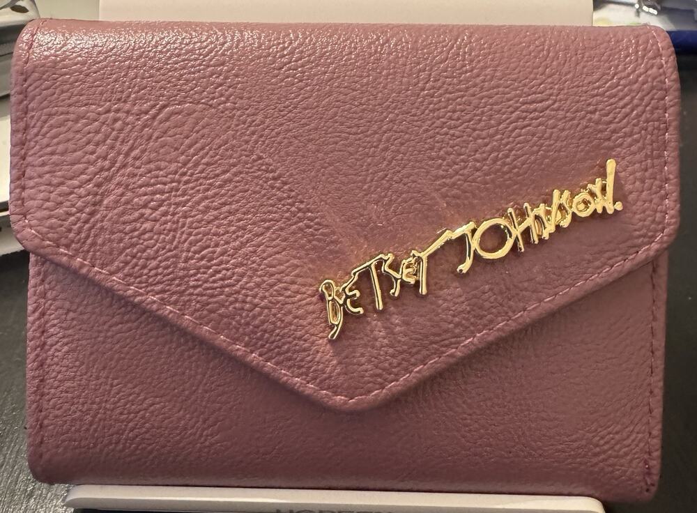 Betsey Johnson Trifold Mauve Wallet NWOT New